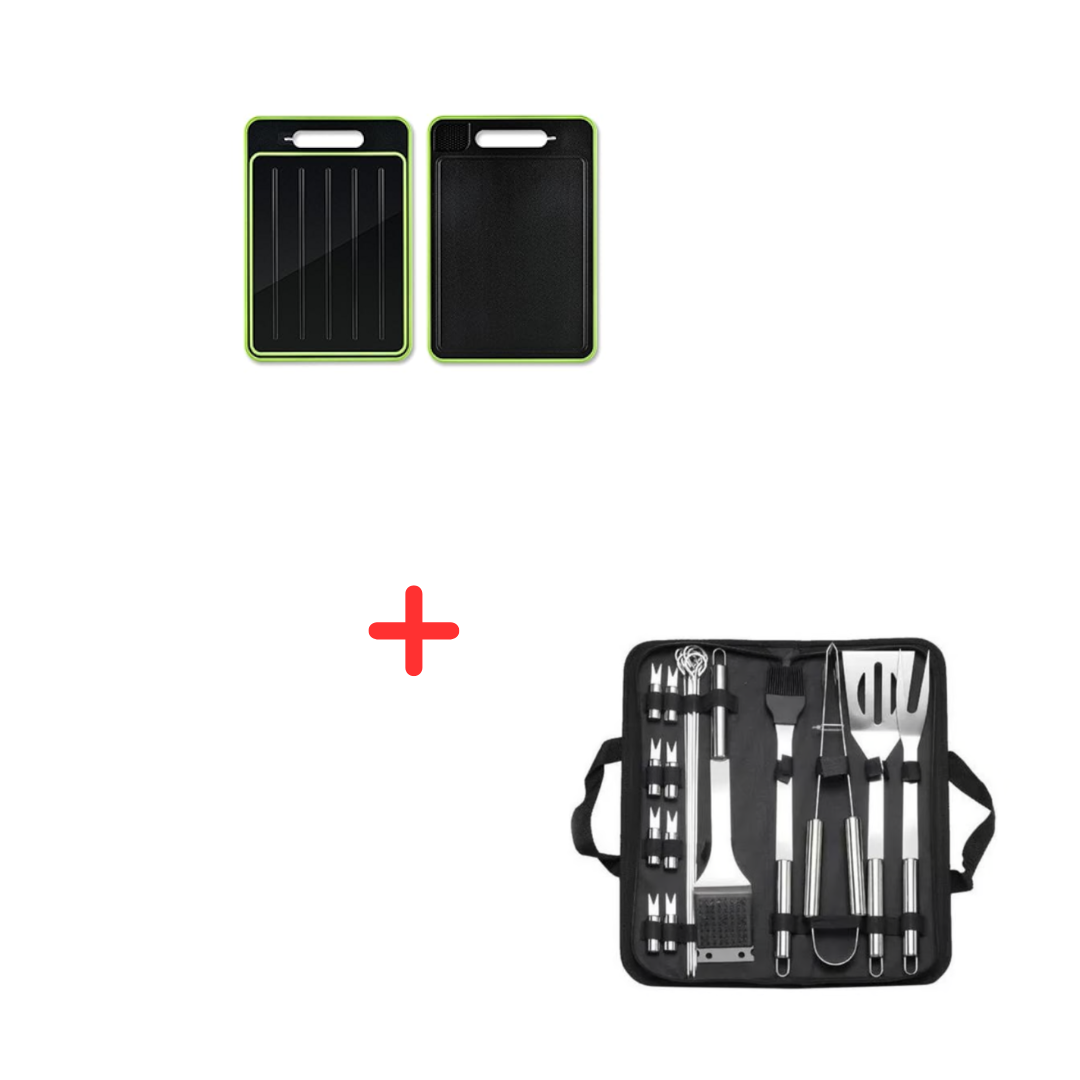 Miniatura 2 de Combo set BBQ utensili+ tabla de cortar